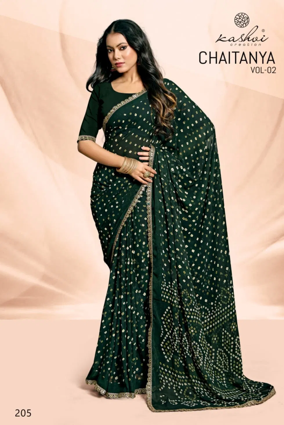  Chaitanya Vol 2 by Kashvi  Bandhej Weightless Fancy Saree Collection